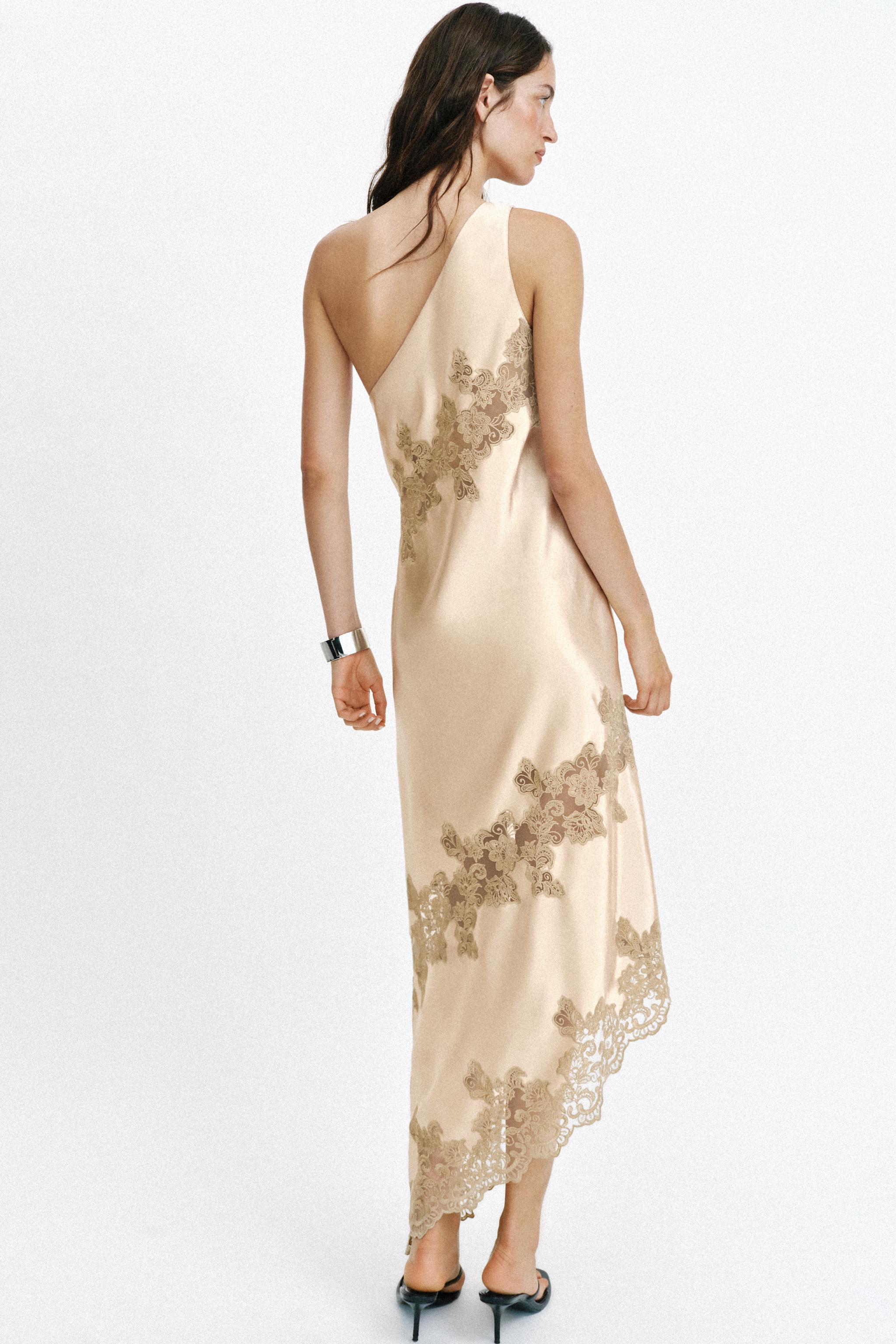 ASYMMETRIC LINGERIE STYLE DRESS
